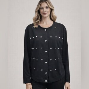 NWT Suko Jeans Black Studded Jacket